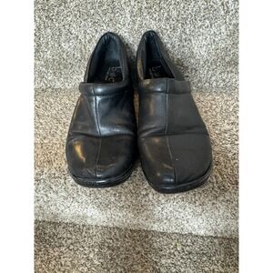 B.O.C Peggy Slip On Black Leather Clogs Size 11